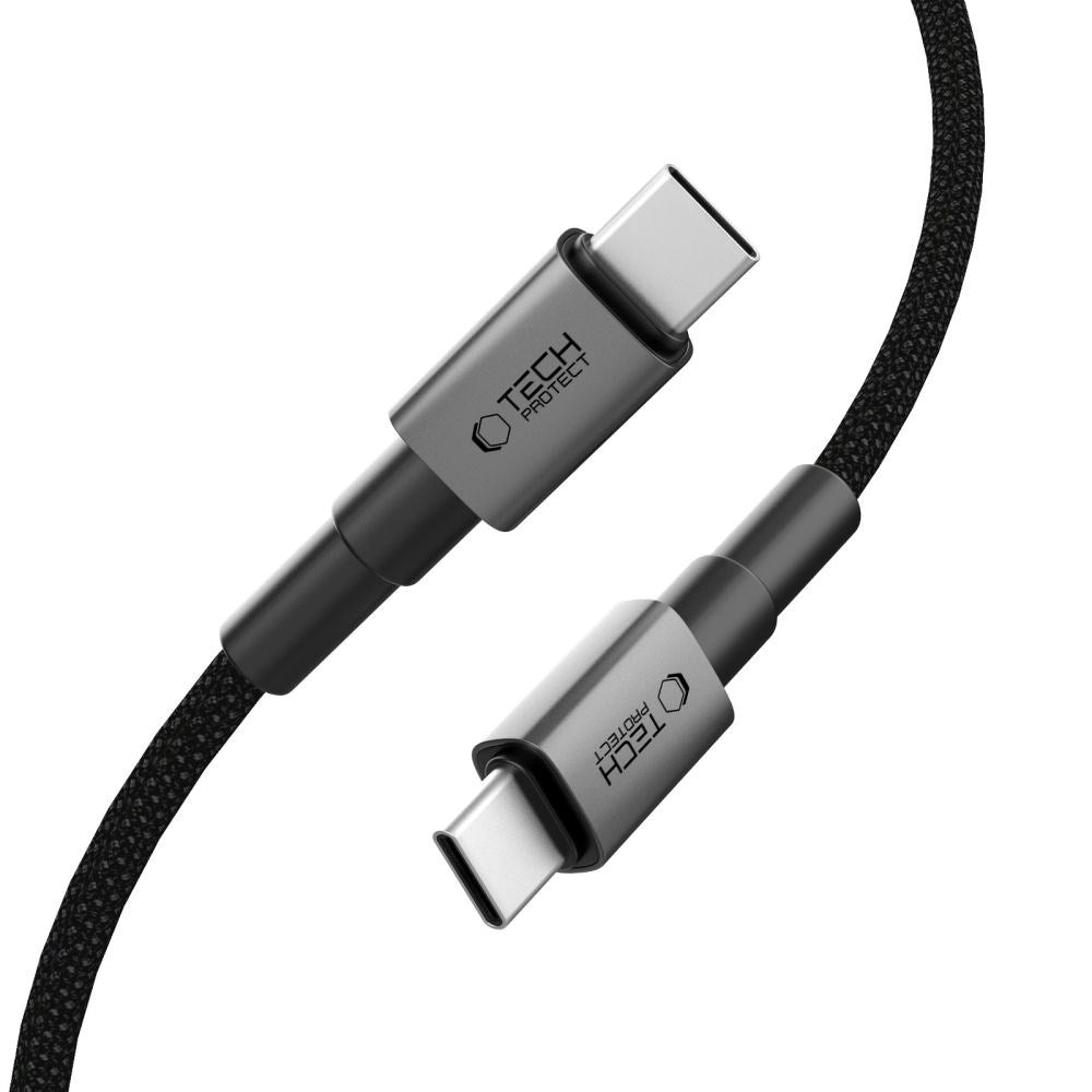 Tech-Protect Ultraboost DNA PD 60W/3A USB-C til USB-C Kabel 1m - Sort / Mørkegrå