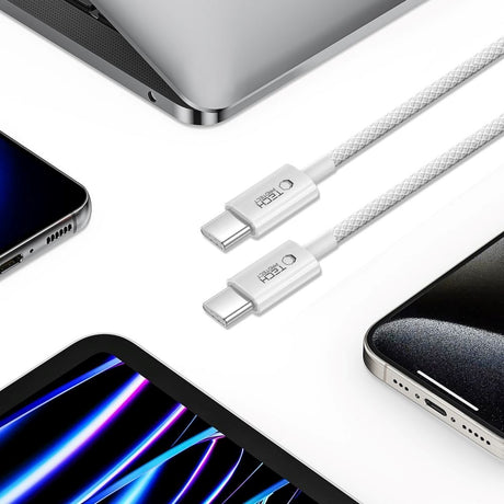 Tech-Protect Ultraboost Lite 60W / 3A USB-C til USB-C Kabel 2m - Grå