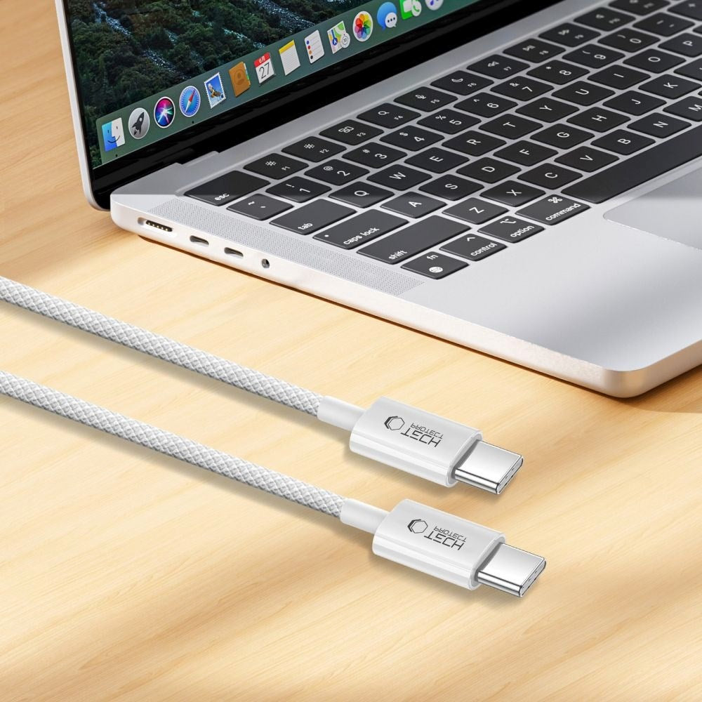 Tech-Protect Ultraboost Lite 60W / 3A USB-C til USB-C Kabel 2m - Grå