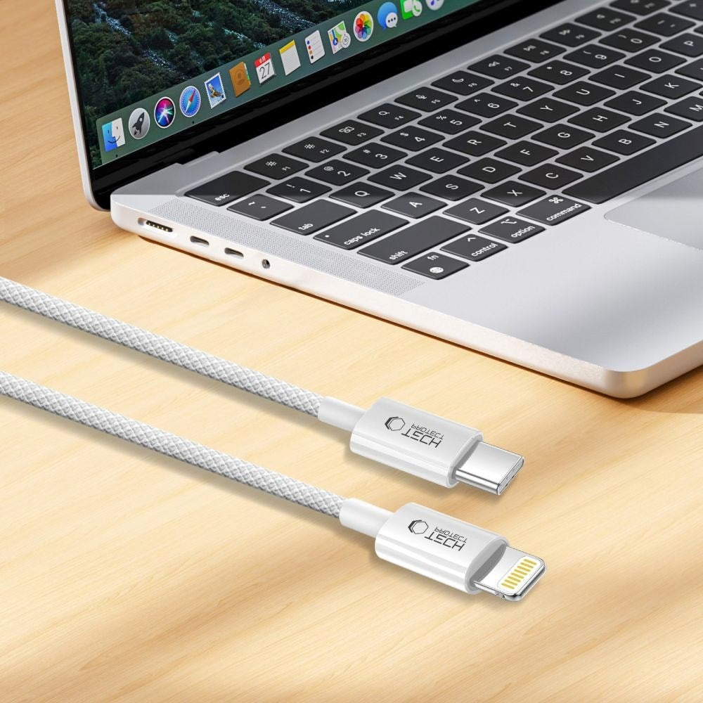 Tech-Protect Ultraboost Lite 27W / 3A Lightning til USB-C Kabel 2m - Grå