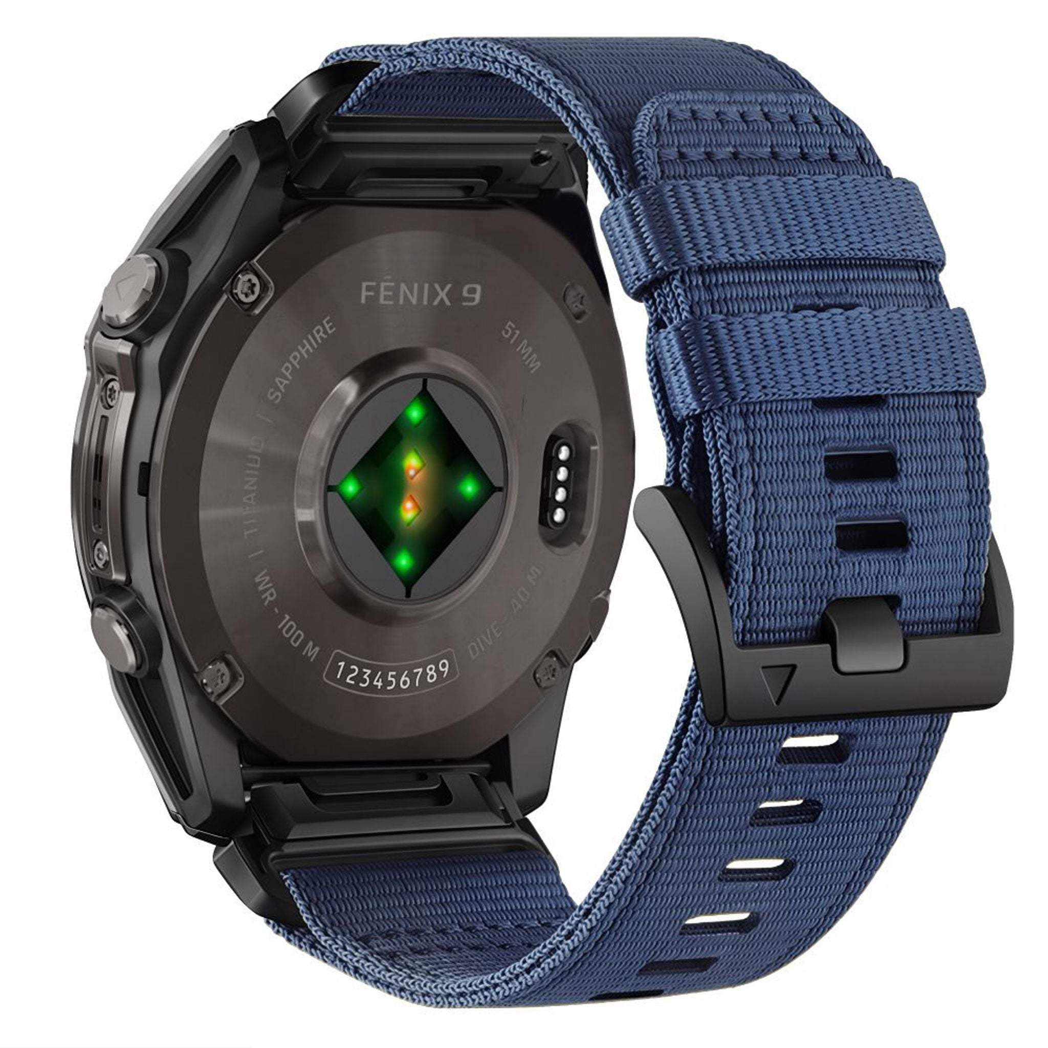 Universal Garmin 22mm QuickFit Tech-Protect Classic Nylon Rem - Blå