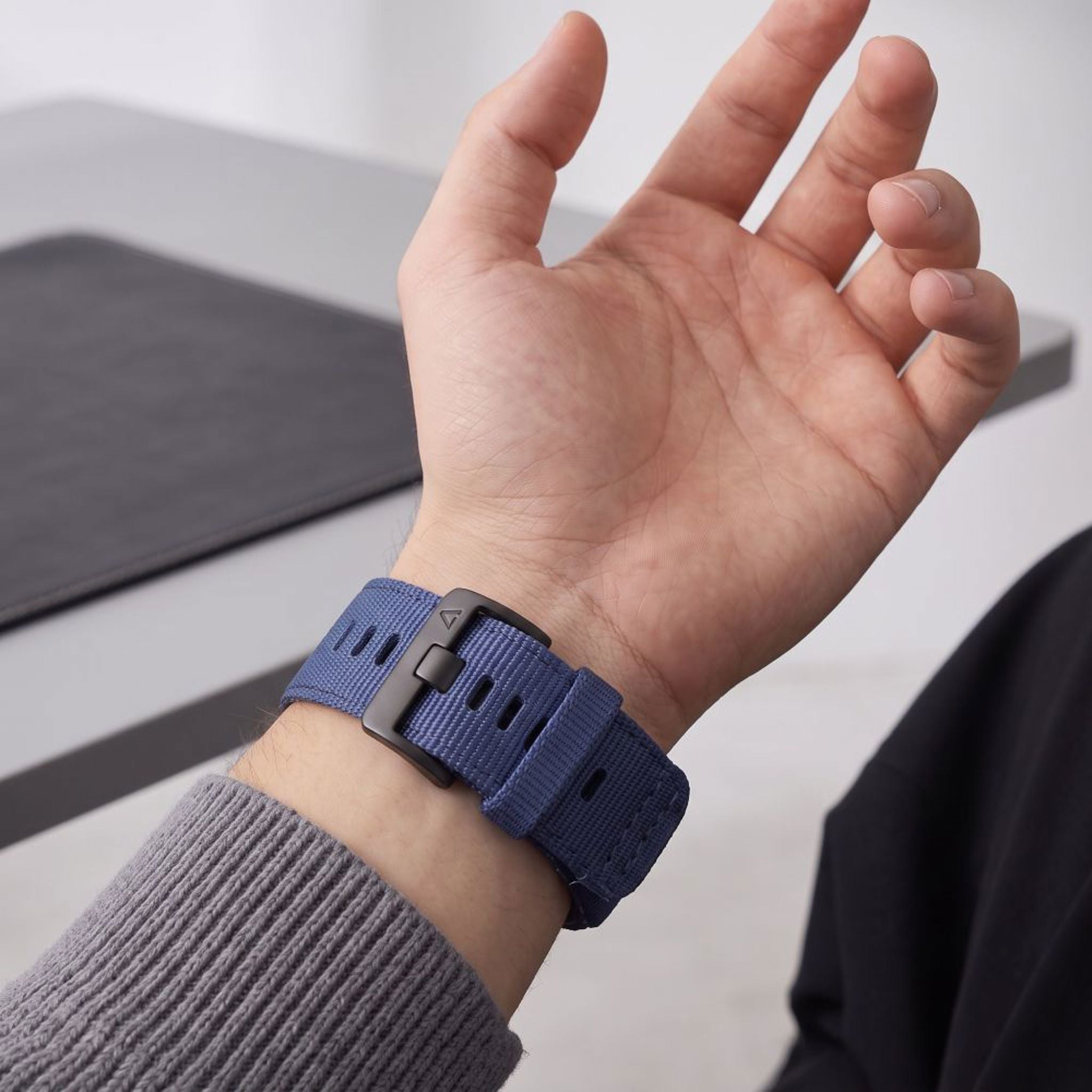 Universal Garmin 22mm QuickFit Tech-Protect Classic Nylon Rem - Blå