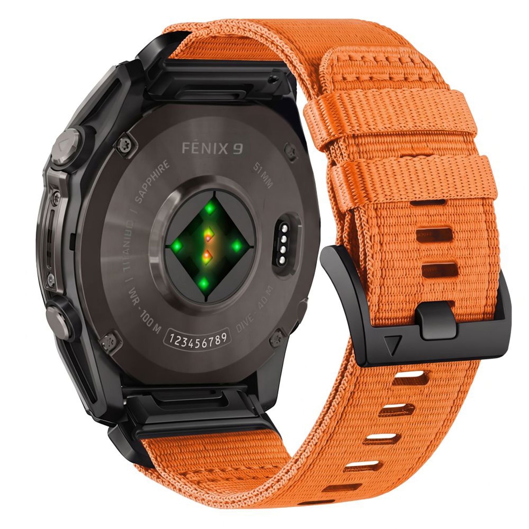Universal Garmin 22mm QuickFit Tech-Protect Classic Nylon Rem - Orange