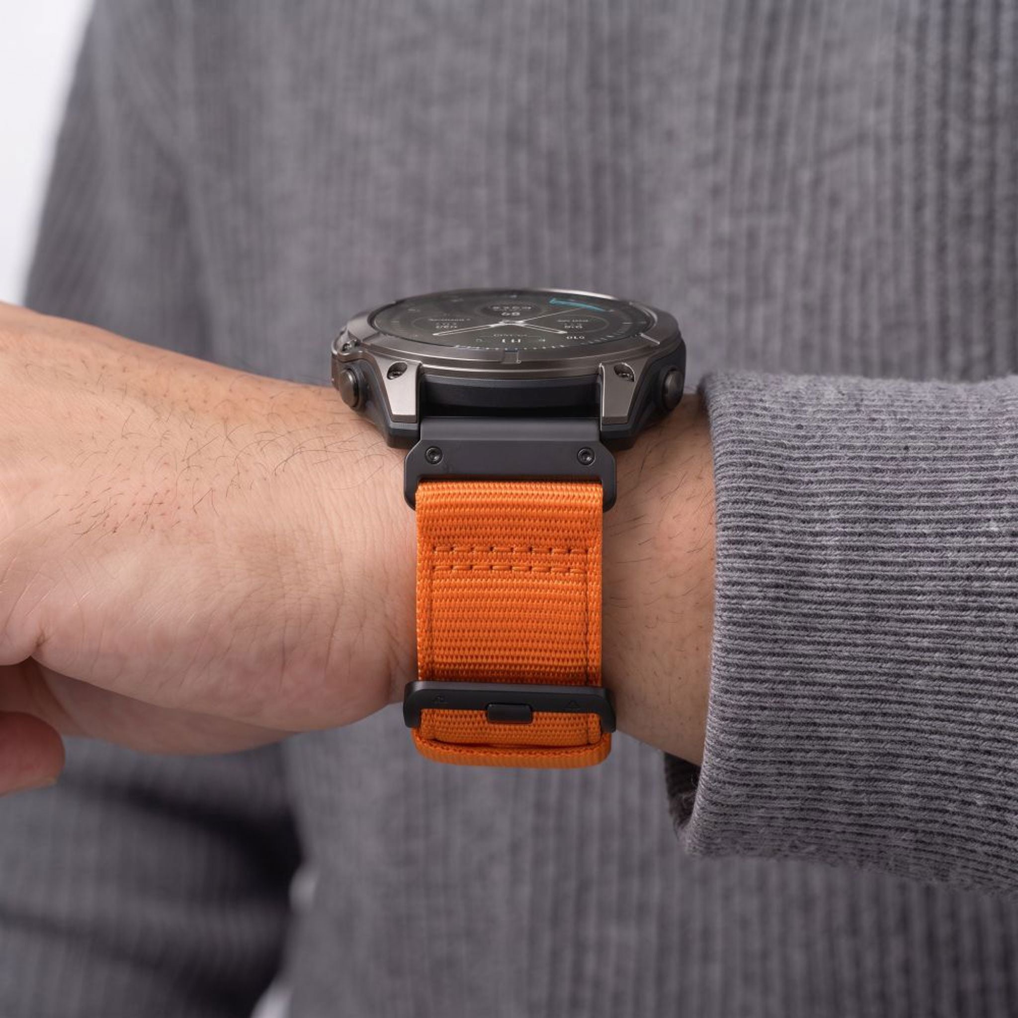 Universal Garmin 22mm QuickFit Tech-Protect Classic Nylon Rem - Orange