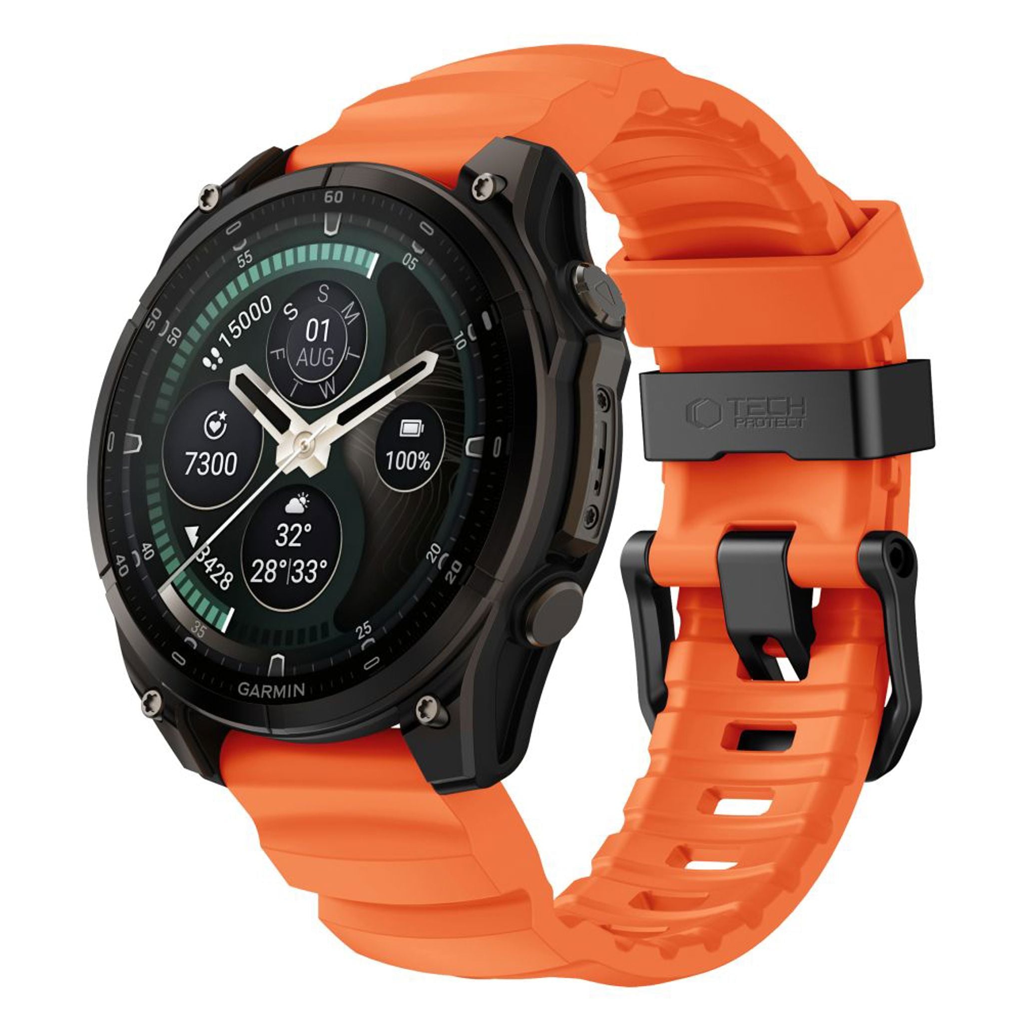 Universal Garmin 22mm QuickFit Tech-Protect Motion Urrem - Orange