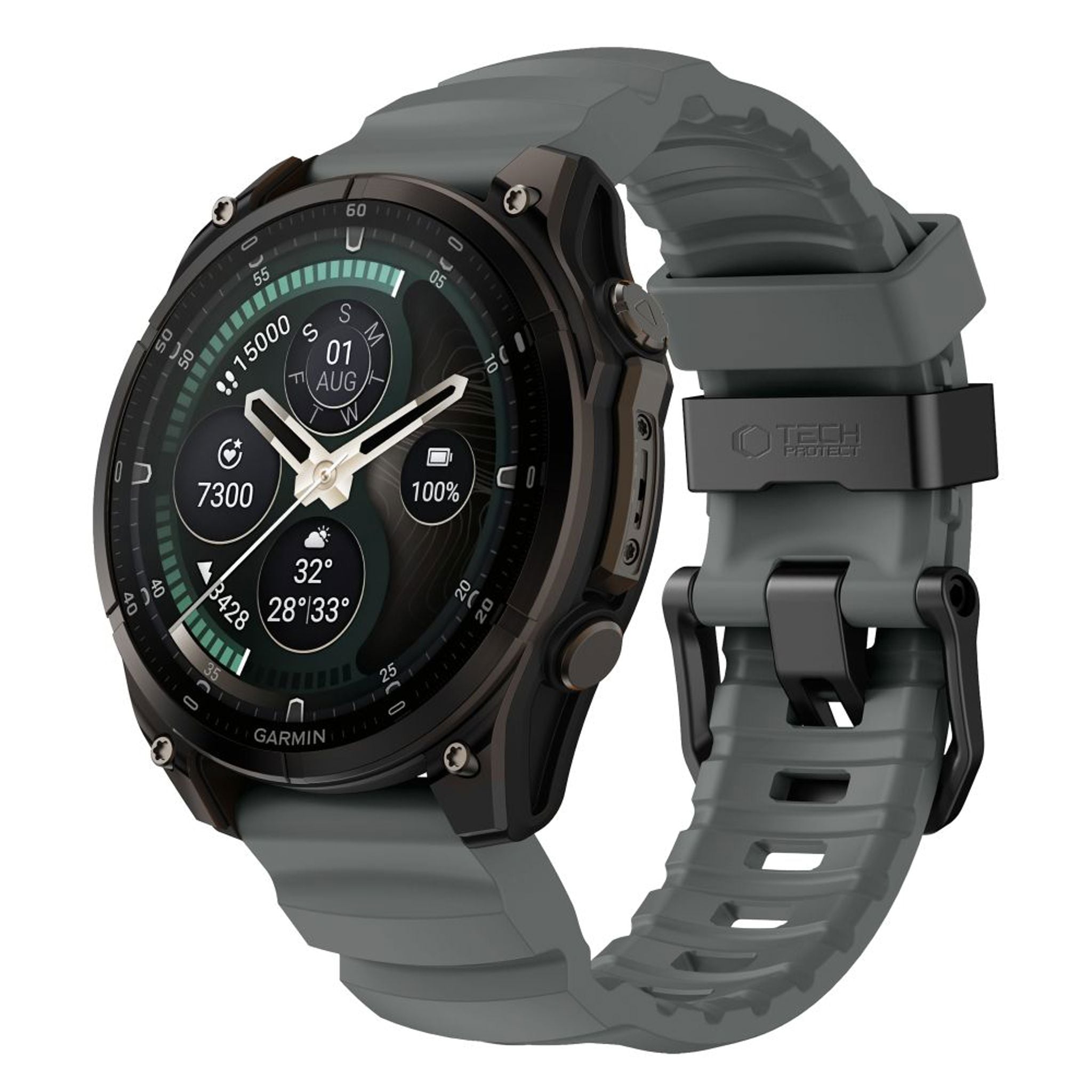 Universal Garmin 26mm QuickFit Tech-Protect Motion Urrem - Grå