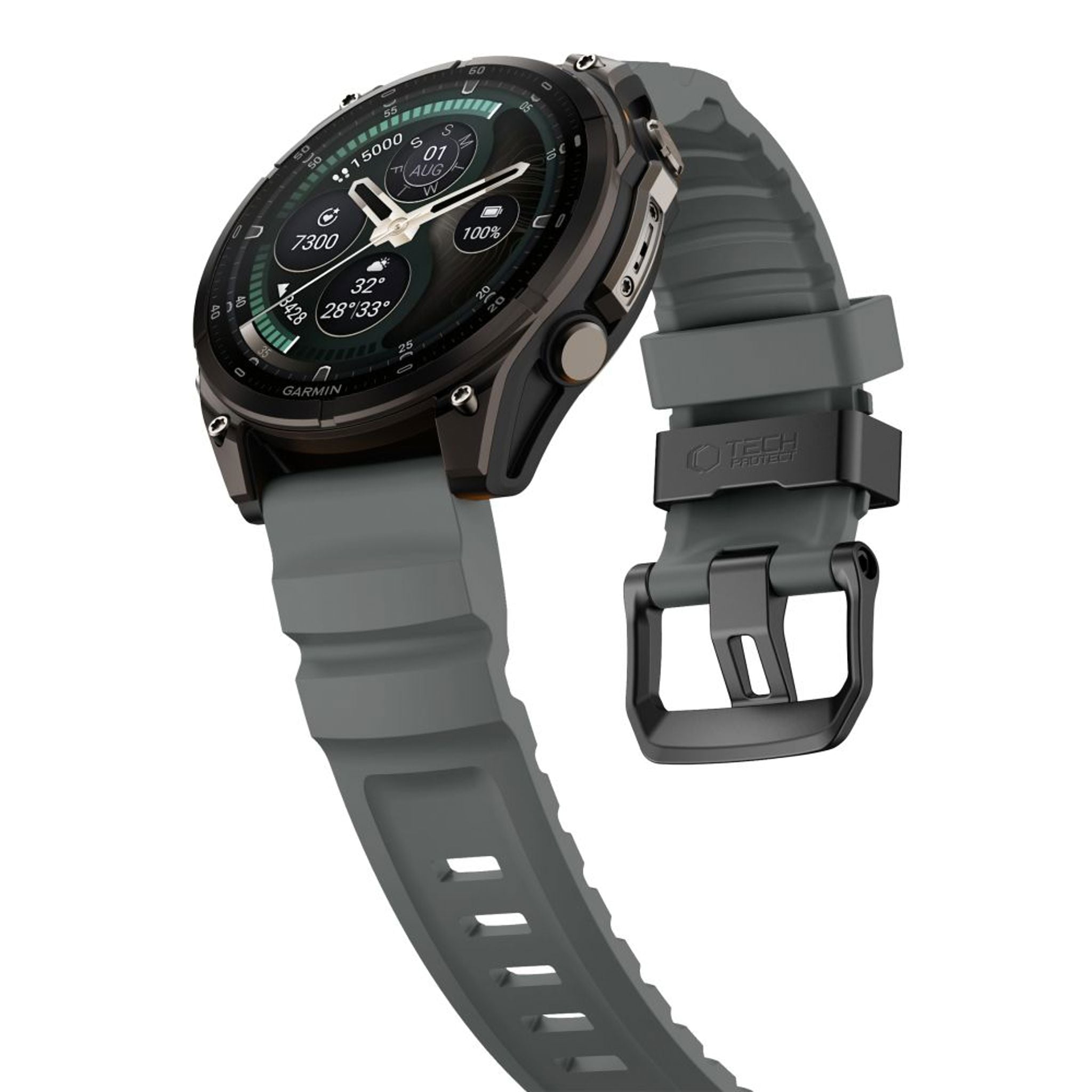 Universal Garmin 26mm QuickFit Tech-Protect Motion Urrem - Grå