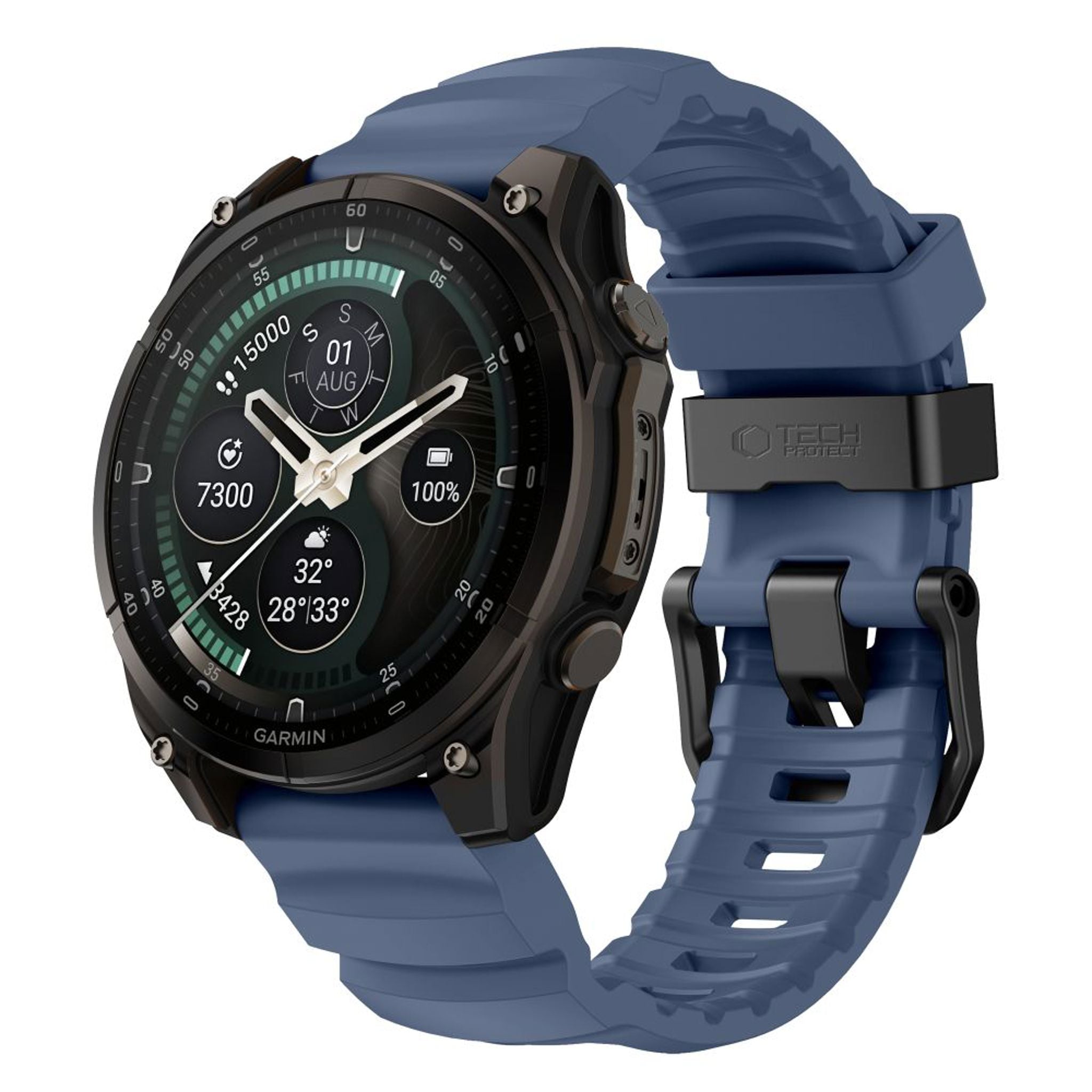 Universal Garmin 26mm QuickFit Tech-Protect Motion Urrem - Blå