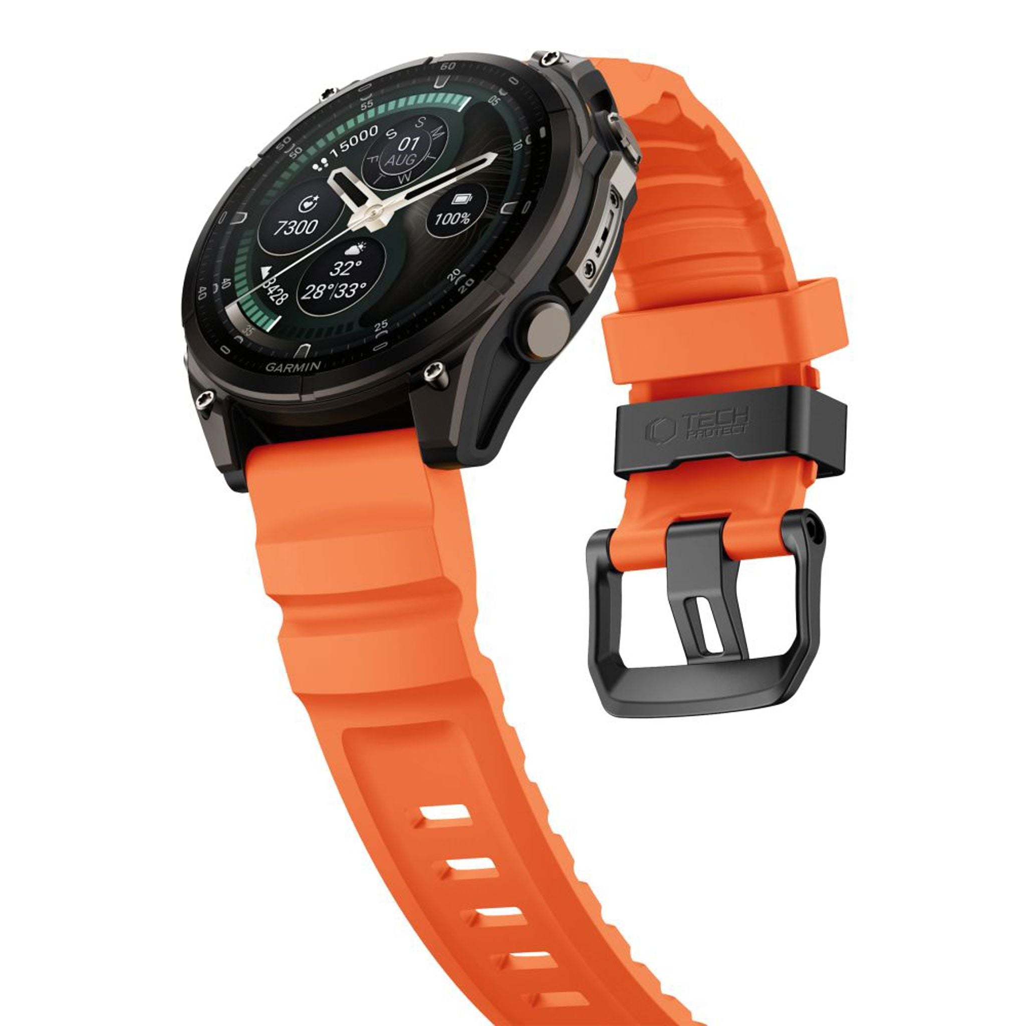 Universal Garmin 26mm QuickFit Tech-Protect Motion Urrem - Orange
