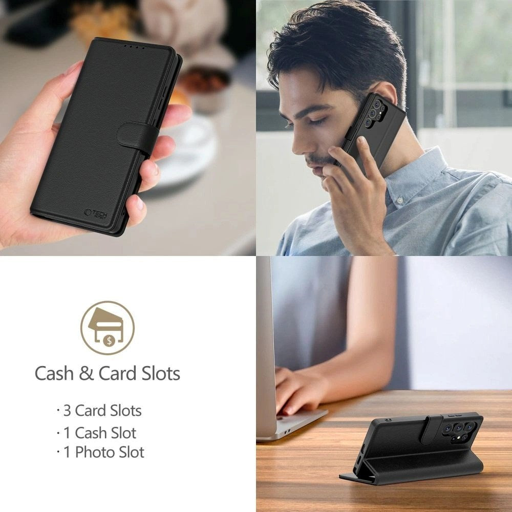 Samsung Galaxy S26+ (Plus) Tech-Protect Wallet Flip Cover - Sort