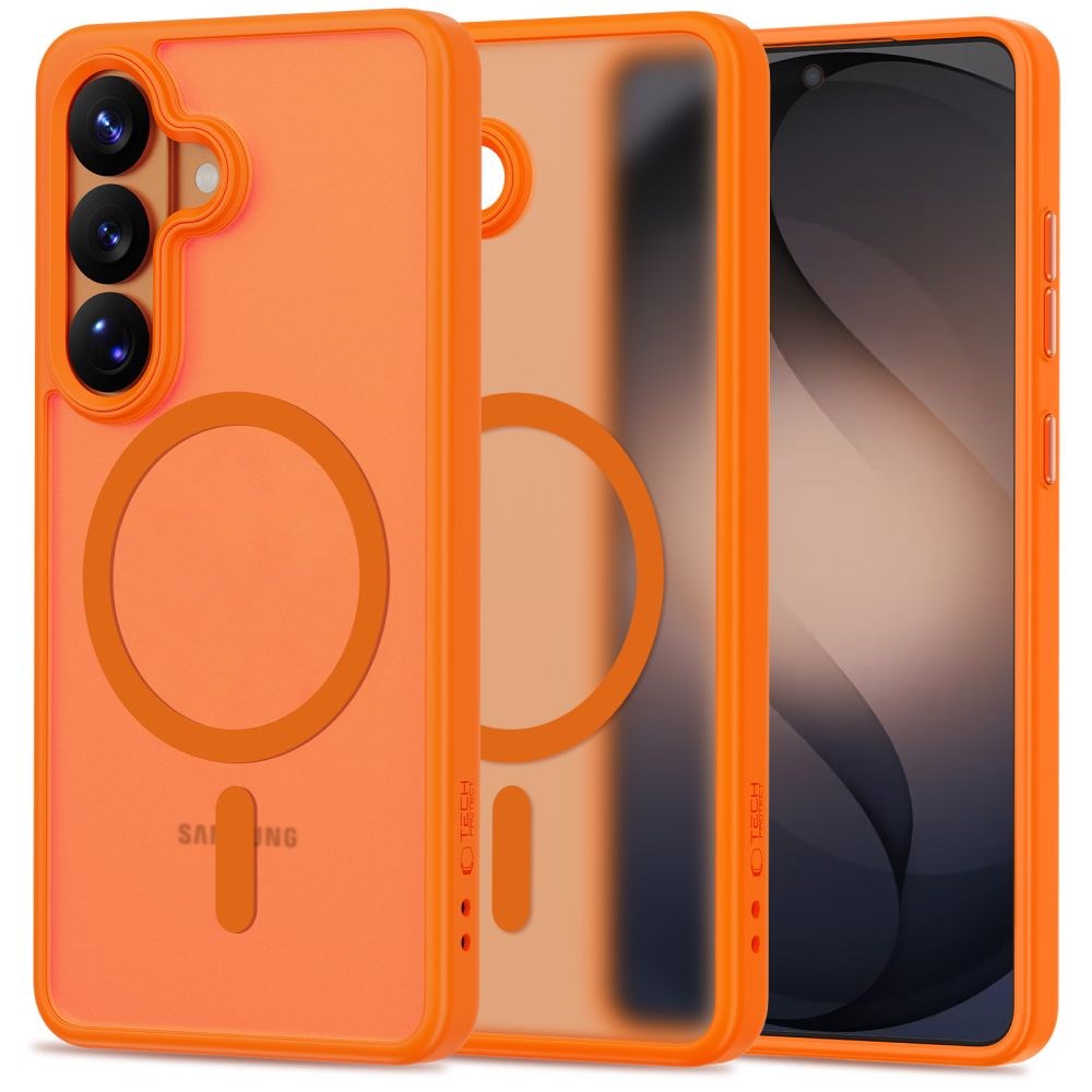 Samsung Galaxy S26 Tech-Protect MagMat Cover - MagSafe Kompatibel - Mat Orange