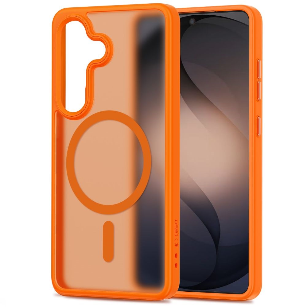 Samsung Galaxy S26 Tech-Protect MagMat Cover - MagSafe Kompatibel - Mat Orange