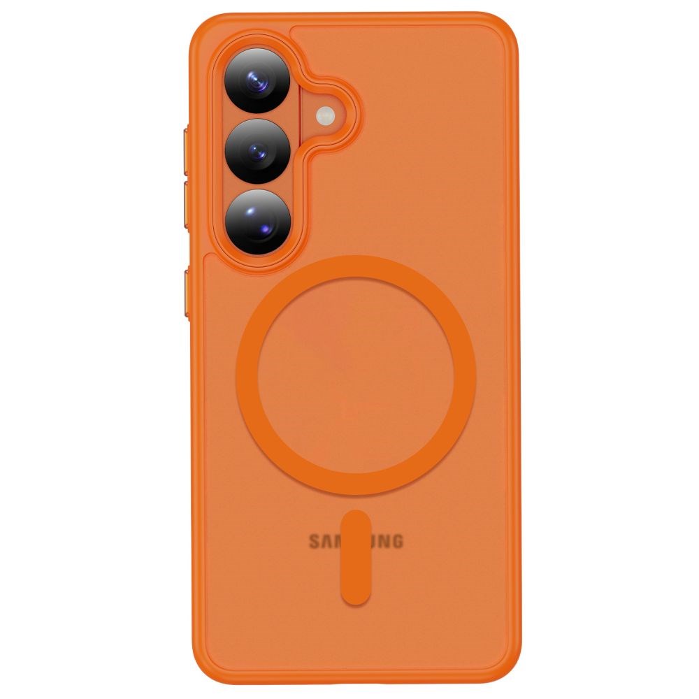 Samsung Galaxy S26 Tech-Protect MagMat Cover - MagSafe Kompatibel - Mat Orange