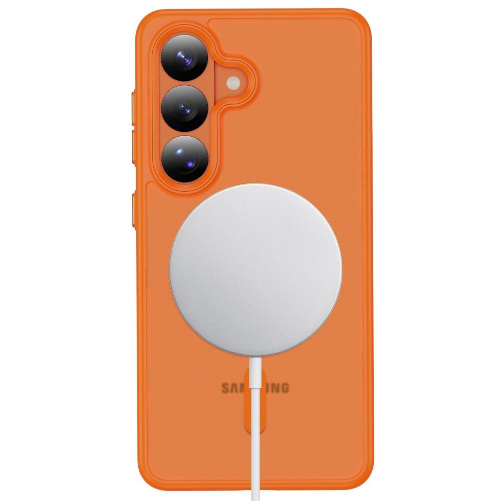 Samsung Galaxy S26 Tech-Protect MagMat Cover - MagSafe Kompatibel - Mat Orange