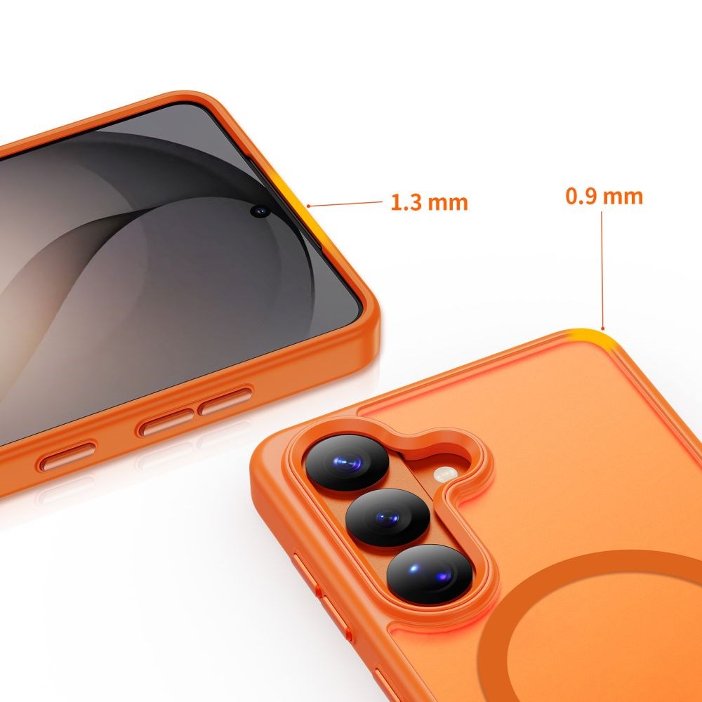Samsung Galaxy S26 Tech-Protect MagMat Cover - MagSafe Kompatibel - Mat Orange