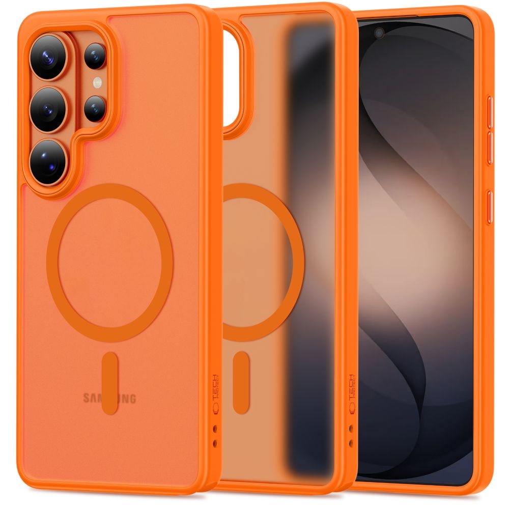 Samsung Galaxy S26 Ultra Tech-Protect MagMat Cover - MagSafe Kompatibel - Mat Orange