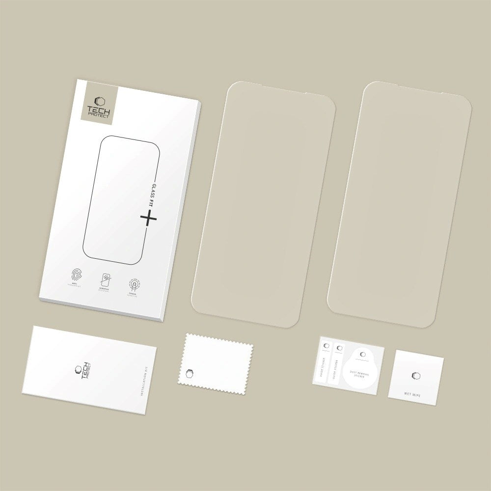 Samsung Galaxy A37 / A57 Tech-Protect Glass Fit+ Skærmbeskyttelse - 2 stk. - Gennemsigtig