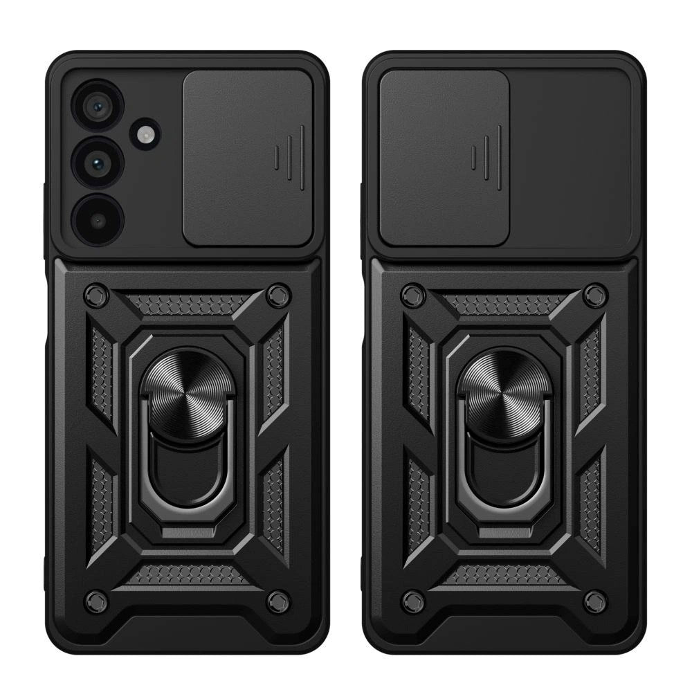 Samsung Galaxy A57 Tech-Protect Camshield m. Magnetisk Fingerring & Ståfunktion - Sort