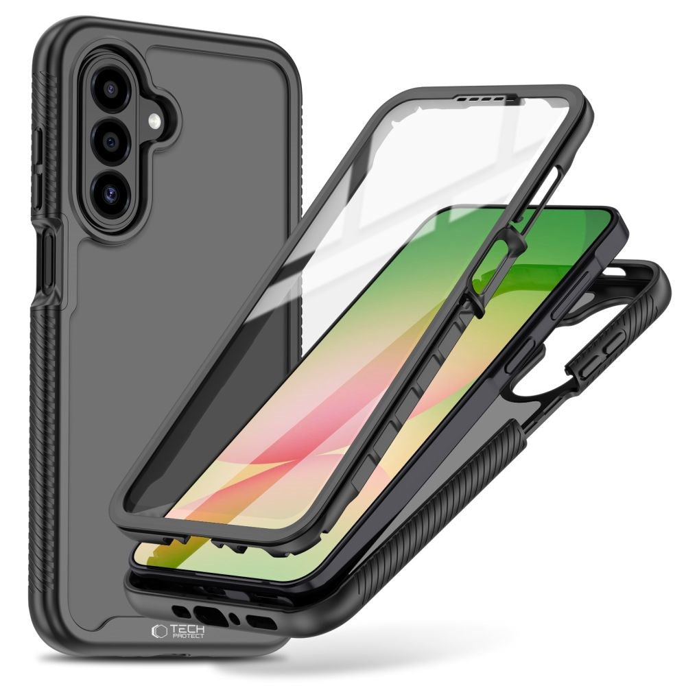 Samsung Galaxy A27 / A37 / A36 / A56 Tech-Protect Defense Cover m. Skærmbeskyttelse - Mat Sort
