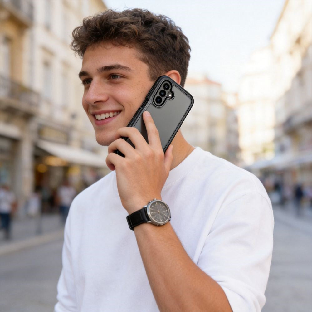 Samsung Galaxy A27 / A37 / A36 / A56 Tech-Protect Defense Cover m. Skærmbeskyttelse - Mat Sort