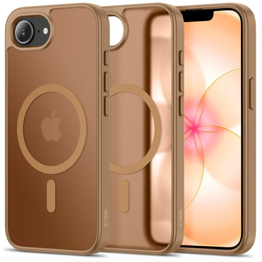 iPhone 17e / 16e Tech-Protect BasicMag Hybrid Cover - MagSafe Kompatibel - Mat Brun