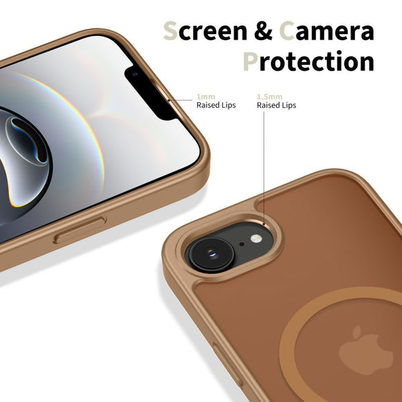 iPhone 17e / 16e Tech-Protect BasicMag Hybrid Cover - MagSafe Kompatibel - Mat Brun