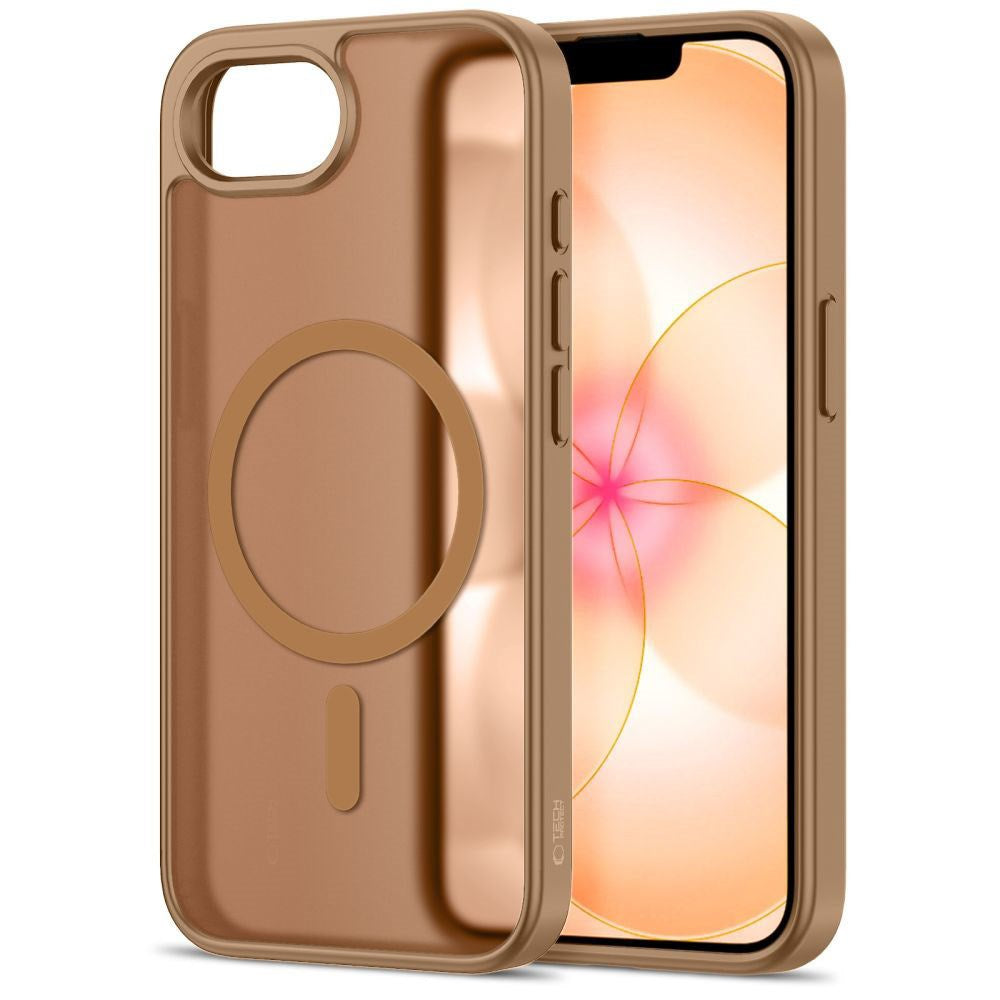 iPhone 17e / 16e Tech-Protect BasicMag Hybrid Cover - MagSafe Kompatibel - Mat Brun