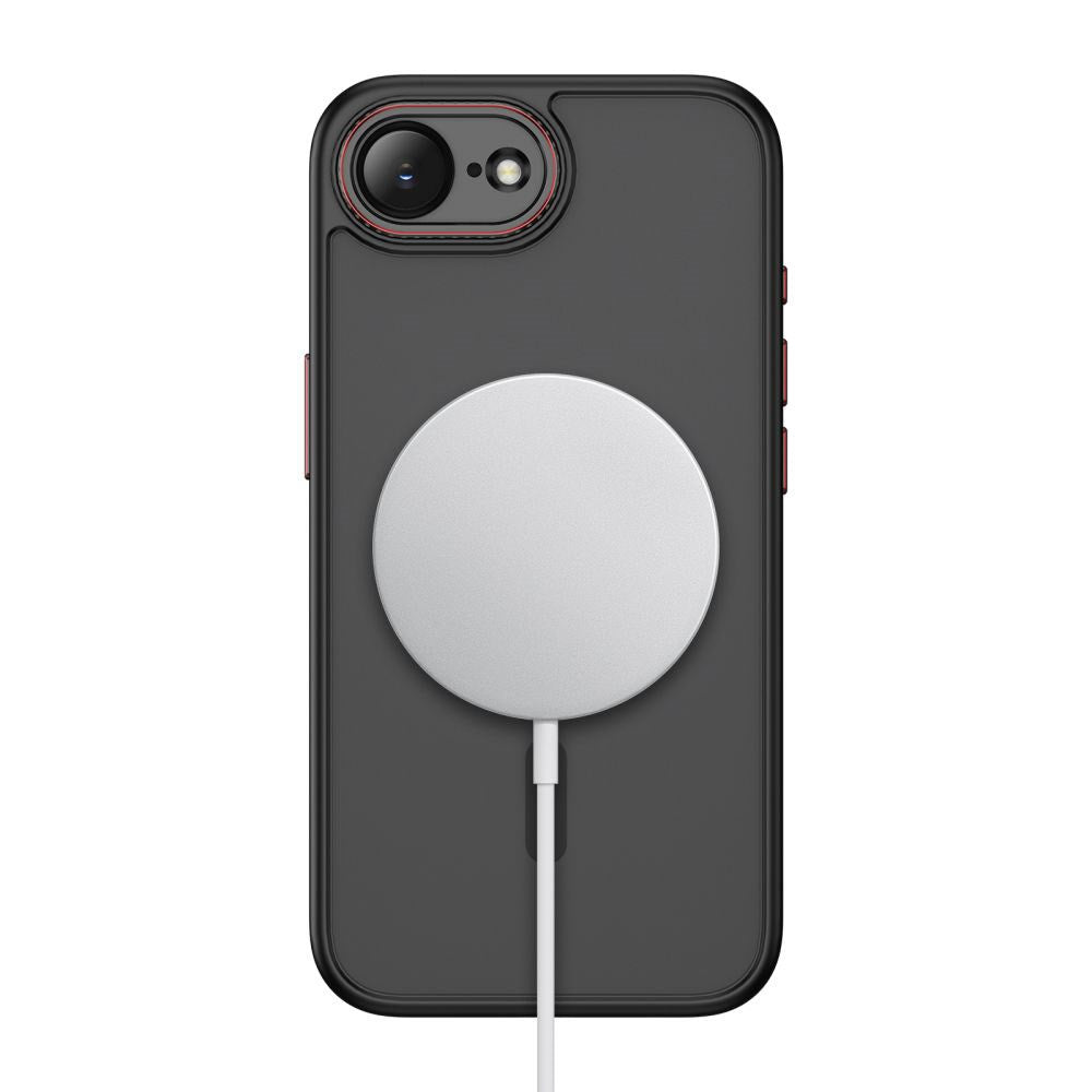 iPhone 17e / 16e Tech-Protect MagCam Cover - MagSafe Kompatibel - Gennemsigtig / Mat Sort