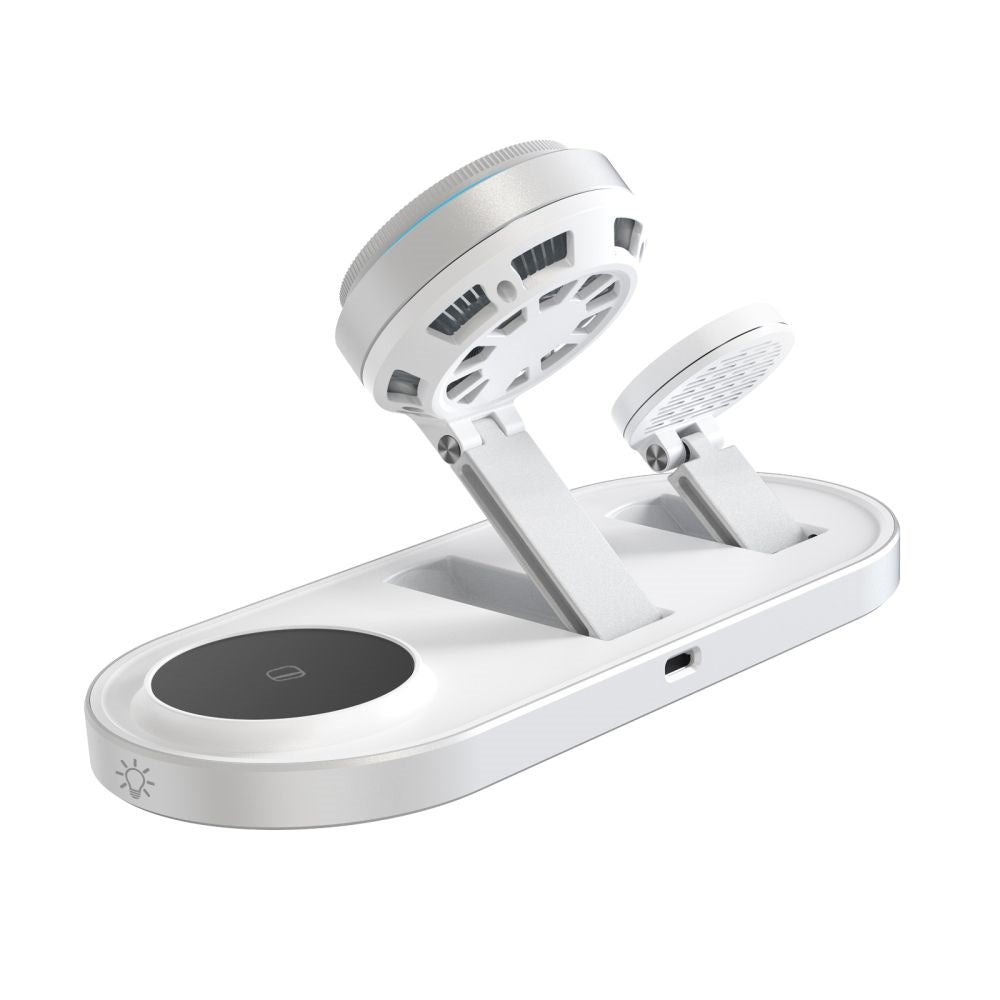 Tech-Protect A51 ARCTICBOOST 3-i-1 Trådløs Oplader 25W - MagSafe / Qi2 Kompatibel - Hvid