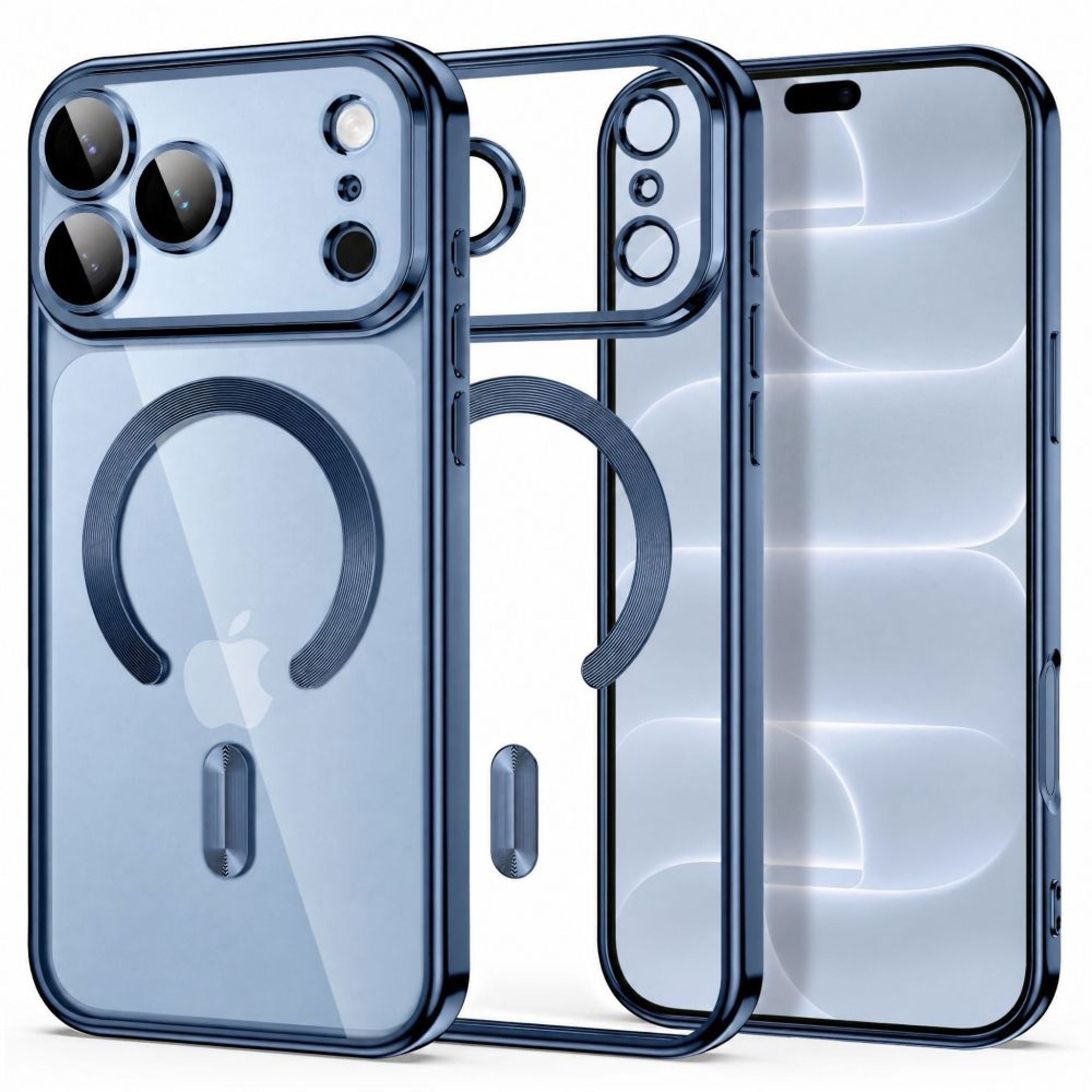 iPhone 18 Pro / 17 Pro Tech-Protect MagFlex Cover - MagSafe Kompatibel - Blå / Gennemsigtig