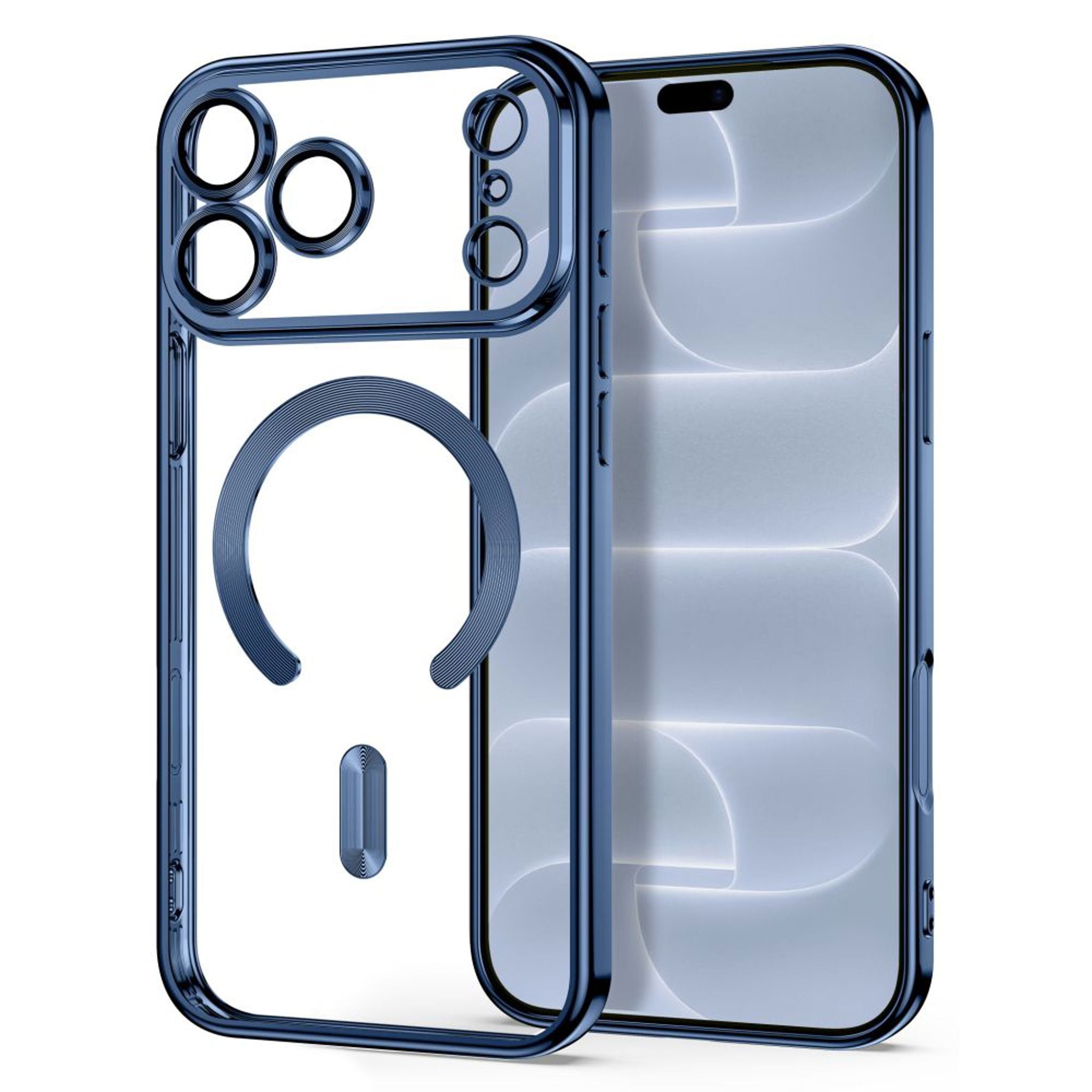 iPhone 18 Pro / 17 Pro Tech-Protect MagFlex Cover - MagSafe Kompatibel - Blå / Gennemsigtig