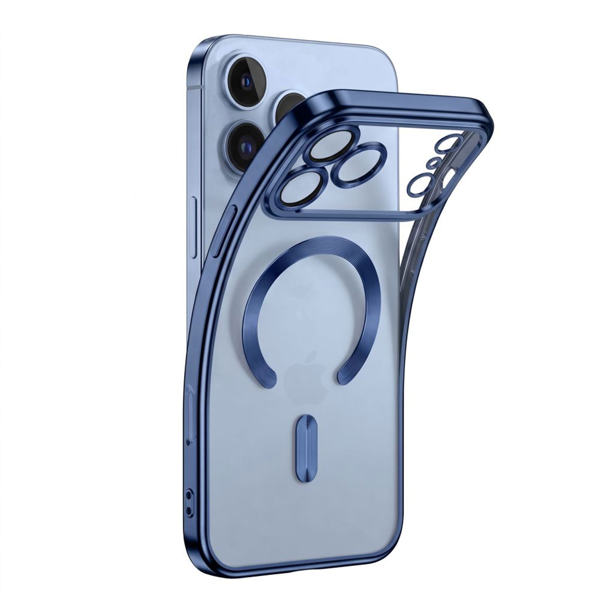 iPhone 18 Pro Max / 17 Pro Max Tech-Protect MagFlex Cover - MagSafe Kompatibel - Blå / Gennemsigtig