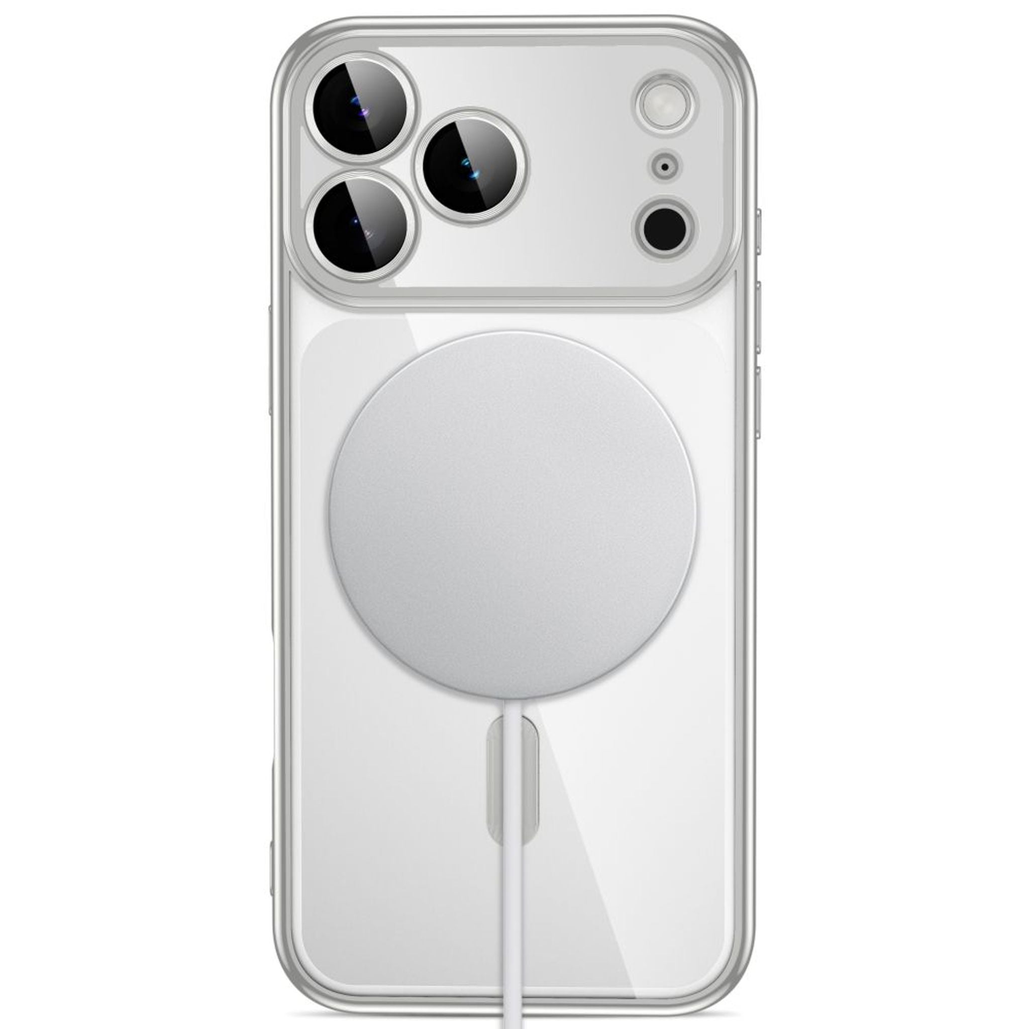iPhone 18 Pro Max / 17 Pro Max Tech-Protect MagFlex Cover - MagSafe Kompatibel - Sølv / Gennemsigtig