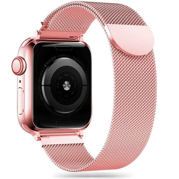 Apple Watch (38/40/SE/41/42mm) Tech-Protect Milanese Rustfri Stål Rem - Rose Gold