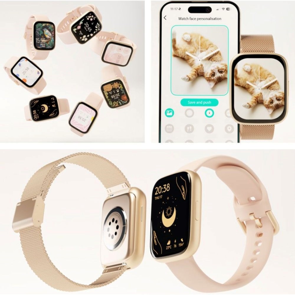 Forever ForeVigo 4 SW-330 Smartwatch m. Bluetooth & Sundhedstracker - Rose Gold