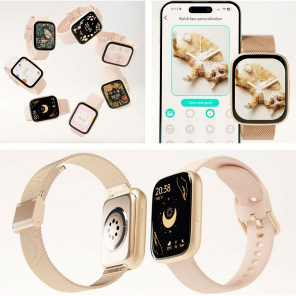 Forever ForeVigo 4 SW-330 Smartwatch m. Bluetooth & Sundhedstracker - Rose Gold