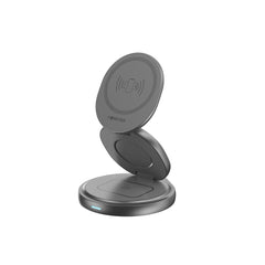 Forever 15W MAWC-200 3-in-1 Trådløs Oplader m. USB-C - MagSafe Kompatibel - Grå