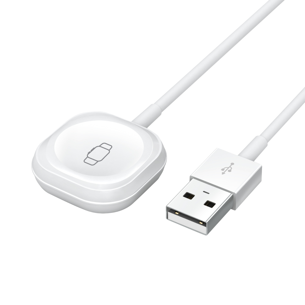 Forever MASM-100 3W Trådløs Oplader til Smartwatch - USB-A - MagSafe Kompatibel - Hvid