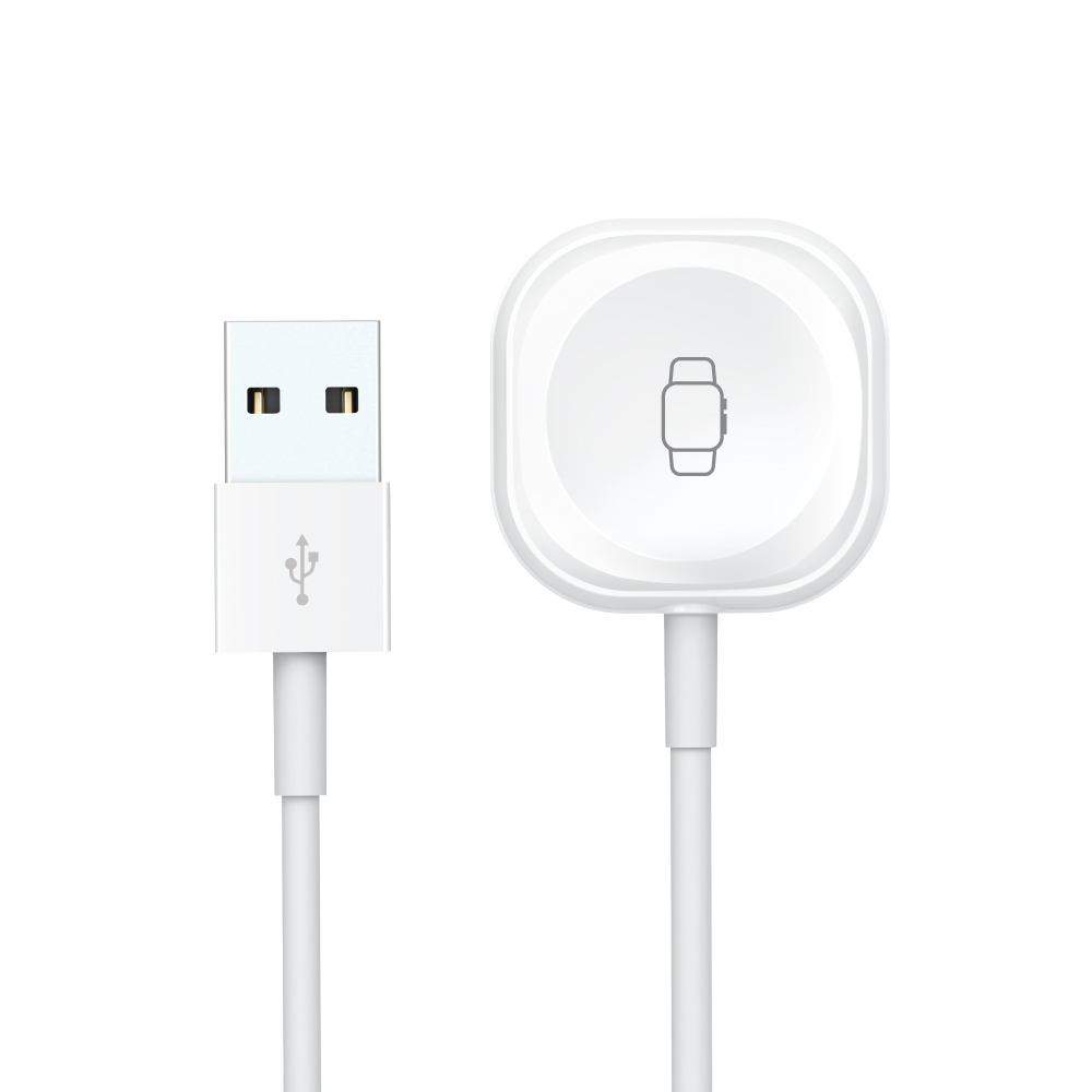Forever MASM-100 3W Trådløs Oplader til Smartwatch - USB-A - MagSafe Kompatibel - Hvid