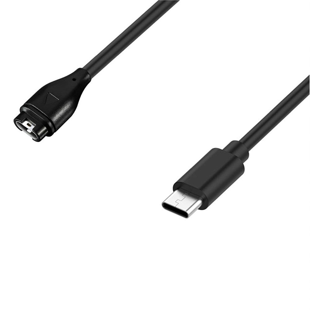 Hurtel Magnetisk USB-C Oplader til Garmin Smartwatch - Sort