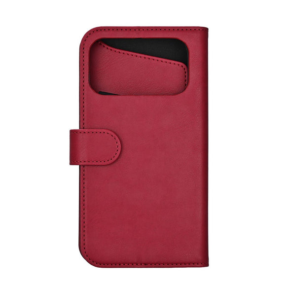 iPhone 17 Pro Max GEAR Kunstlæder Flip Cover - MagSafe Kompatibel - Rød