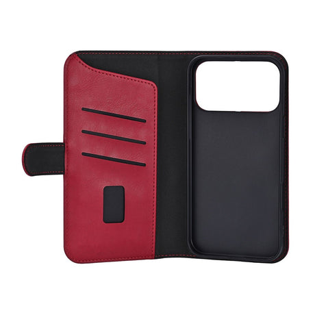 iPhone 17 Pro Max GEAR Kunstlæder Flip Cover - MagSafe Kompatibel - Rød