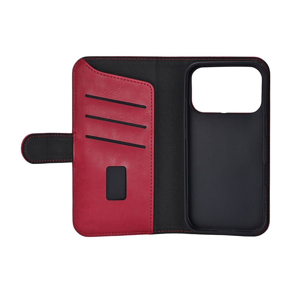 iPhone 17 Pro GEAR Kunstlæder Flip Cover - MagSafe Kompatibel - Rød