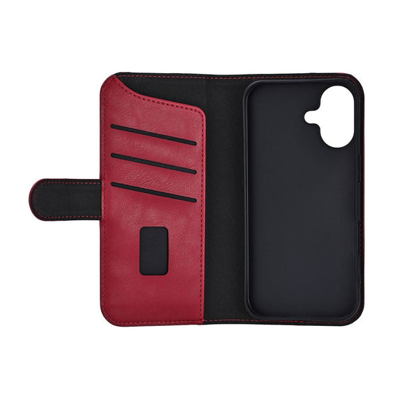 iPhone 17 GEAR Kunstlæder Flip Cover - MagSafe Kompatibel - Rød
