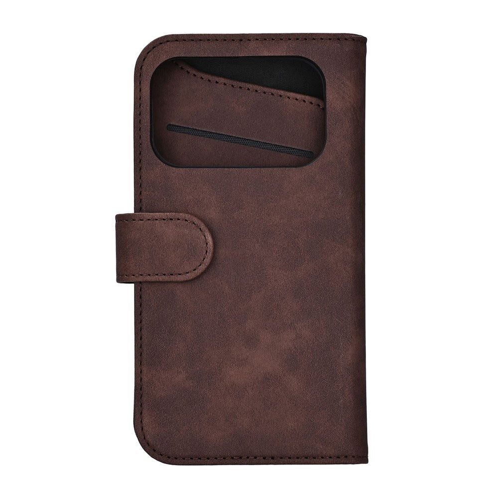 iPhone 17 Pro GEAR Kunstlæder Flip Cover - MagSafe Kompatibel - Brun