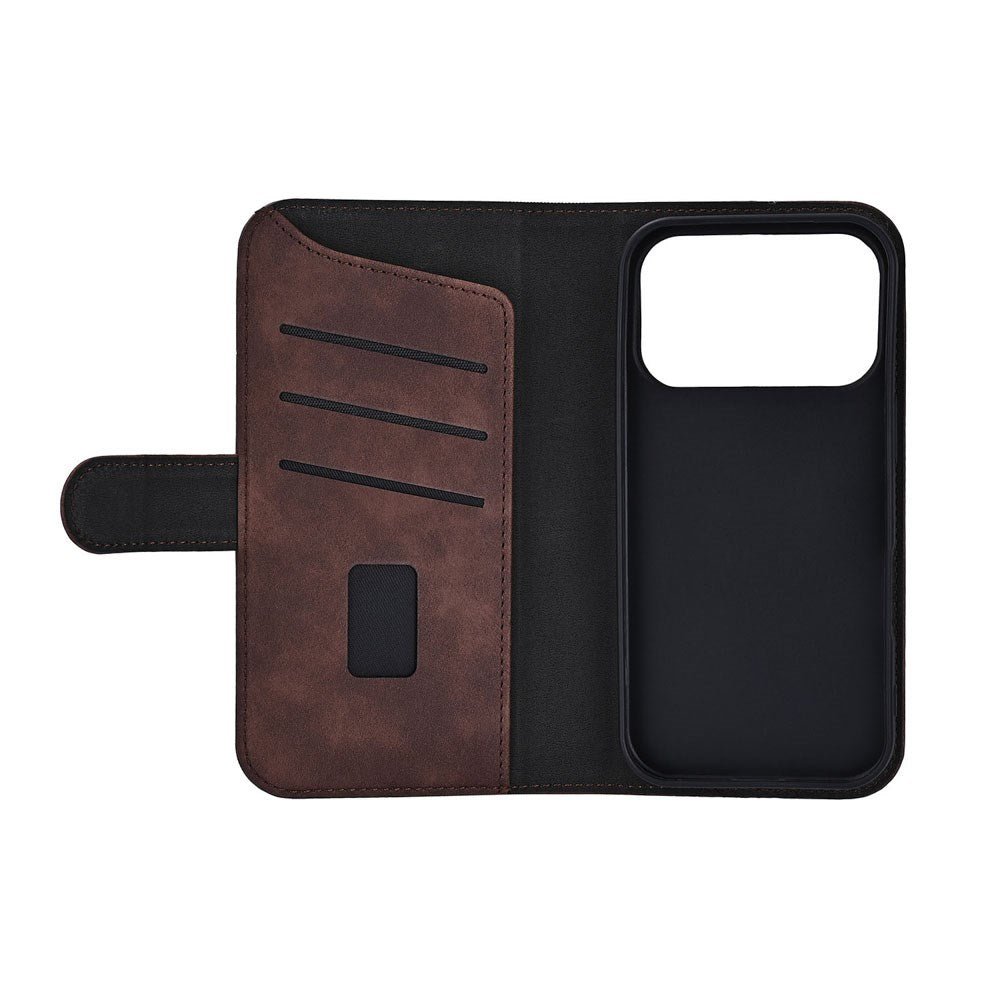 iPhone 17 Pro GEAR Kunstlæder Flip Cover - MagSafe Kompatibel - Brun