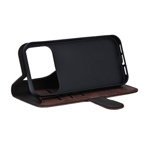 iPhone 17 Pro GEAR Kunstlæder Flip Cover - MagSafe Kompatibel - Brun