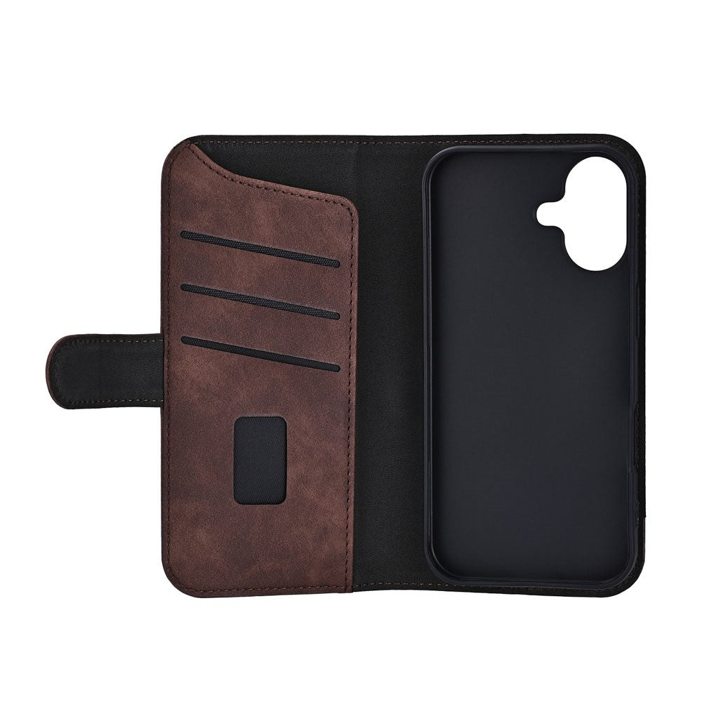 iPhone 17 GEAR Kunstlæder Flip Cover - MagSafe Kompatibel - Brun