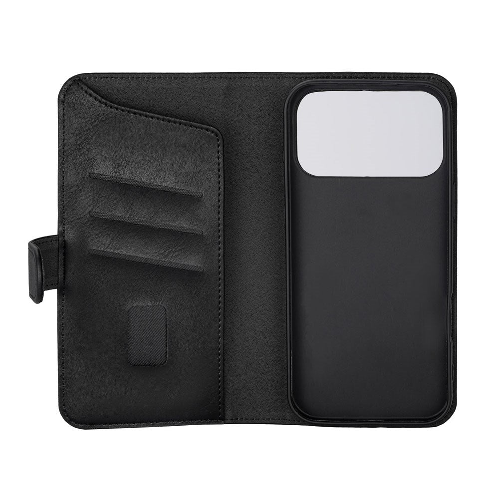 iPhone 17 Pro Max GEAR Kunstlæder Flip Cover - MagSafe Kompatibel - Sort