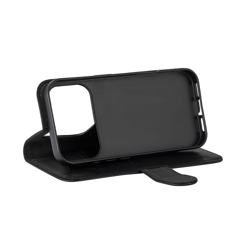 iPhone 17 Pro Max GEAR Kunstlæder Flip Cover - MagSafe Kompatibel - Sort